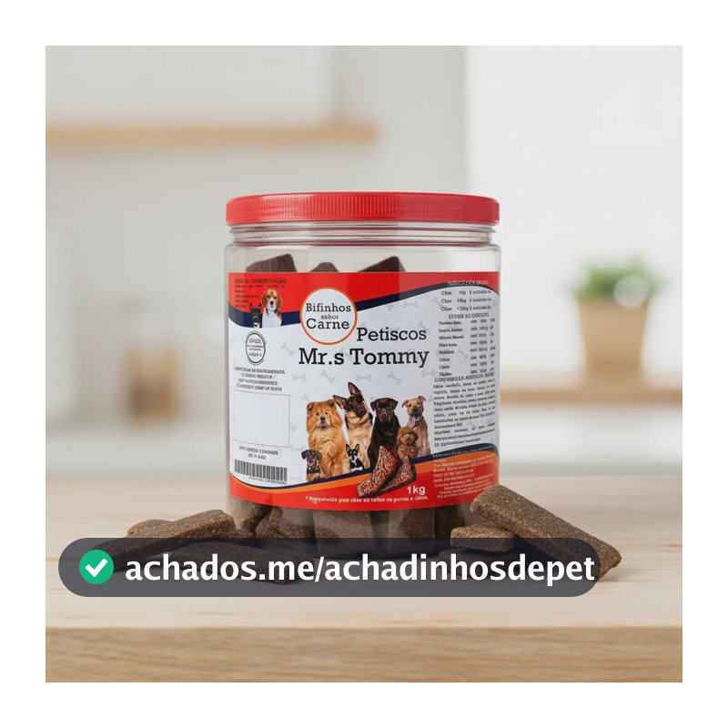 Petisco Bifinho Para Cachorro Super Premium Carne Pote 1kg
