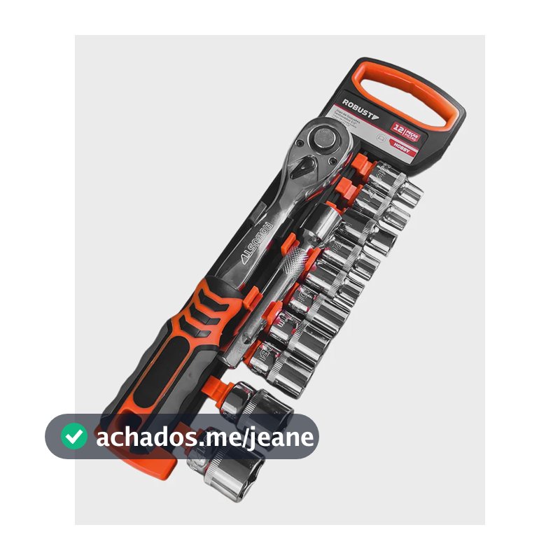 Jogo Soquetes Sextavados 1/2 Gedore 12 Peças S69005014 Plus Preto E Laranja