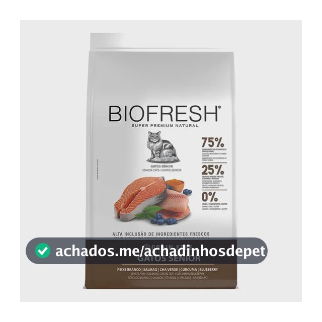 Biofresh Gato Sênior Super Premium Peixe Branco 7,5kg