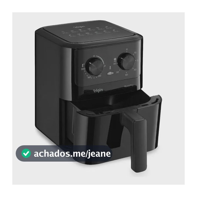 Fritadeira Elétrica Air Fryer Quad Fry 4,2 L,1400w Preto Elgin