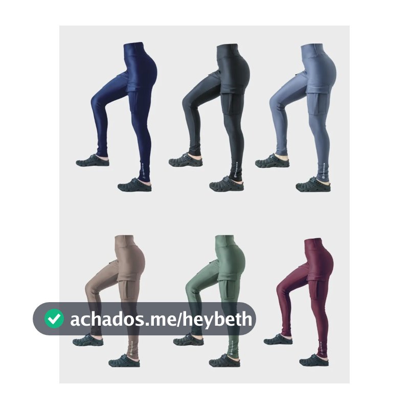 Calça Legging Feminina De Pesca Mar Negro Uv50+ Com Bolsos Eclipse M