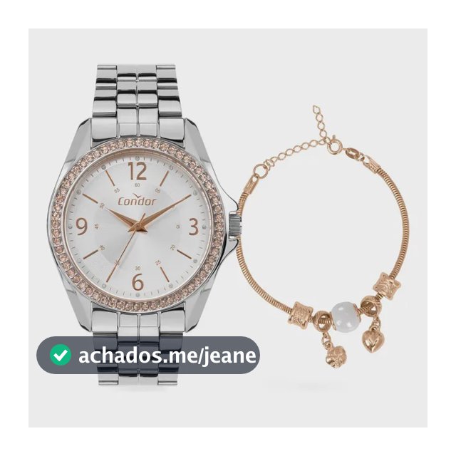 Kit Relógio Condor Feminino Prata Aço Co2035new/k4k Prata