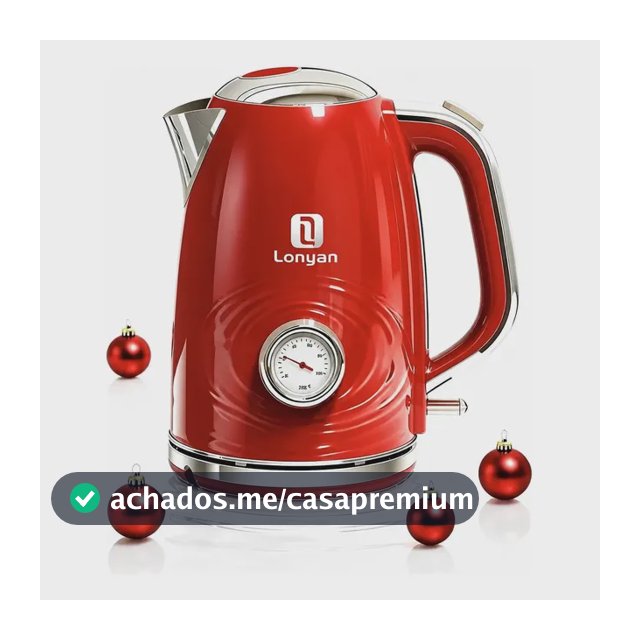 Chaleira Elétrica Inox 1,7l Retro Display Temperatura Sus304