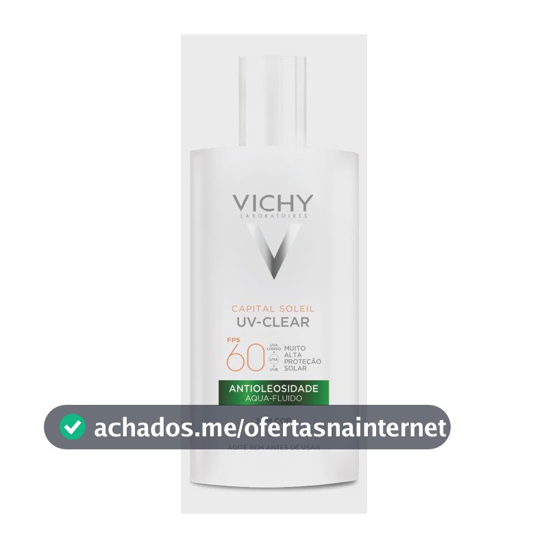 Protetor Solar Facial Sem Cor Antioleosidade Toque Seco FPS 60 Reduz Acne e Poros Acabamento Invisível Com Niacinamida Ácido Salicílico Capital Soleil UV-Clear Vichy 40g