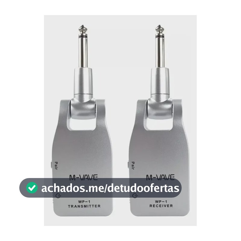Transmissor e Receptor Sem Fio para Guitarra M-Vave WP-1 2.4G 30m Bateria Recarregável