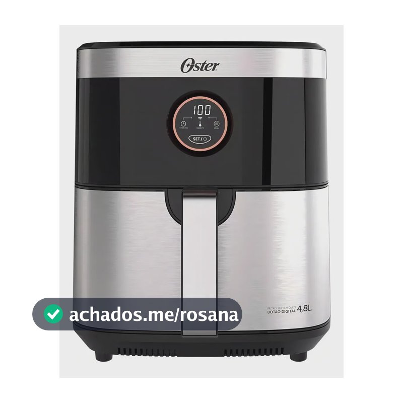 Fritadeira Sem Óleo 4,8 Litros Black Inox Ofrt660 Oster