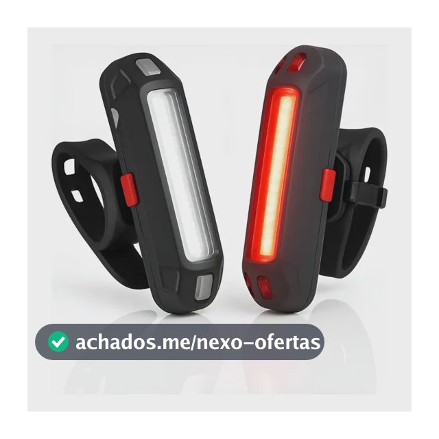 Kit 2 Farol Sinalisador Led Lanterna Bike Traseira Bicicleta Branco/vermelho