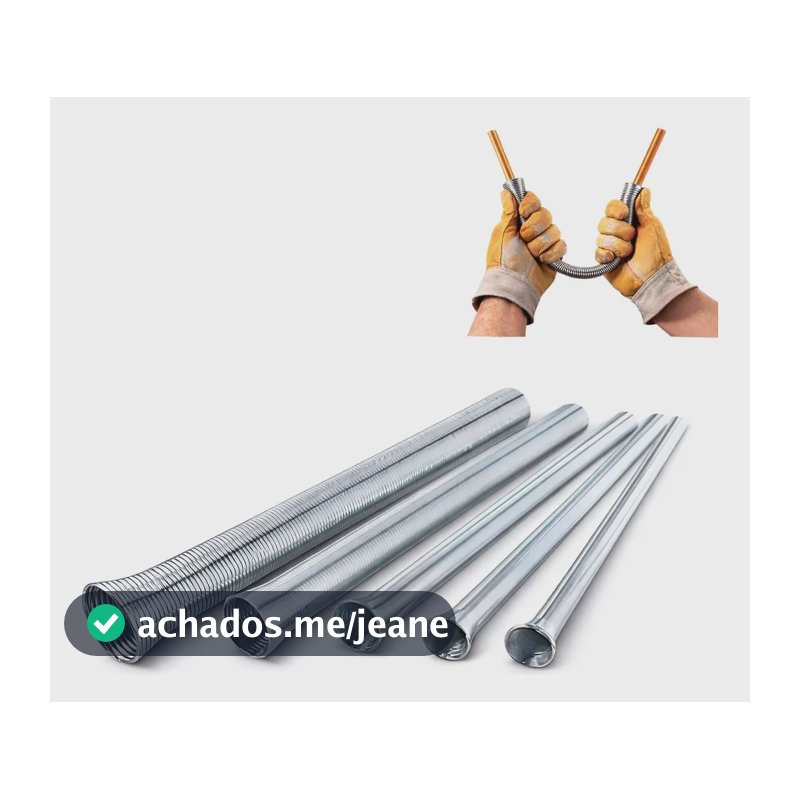 Mola Curvar Tubo Cobre Dobrar Aluminio 1/4 5/16 3/8 1/2 5/8 Prateado