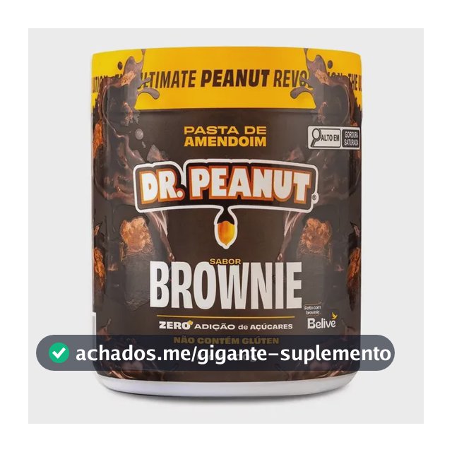 Suplemento em pasta Dr. Peanut Melhor Pasta de Amendoim amentoim cremosa sabor Brownie x 600g