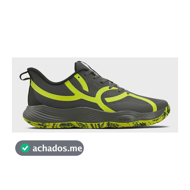 Tênis Olympikus Quadra2 Masculino Leve Confortável Esportivo Cinza/amarelo Liso 39 Br