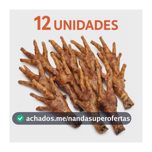 Petisco Natural Pé De Galinha 12 Unidades Beefbone Para Cães
