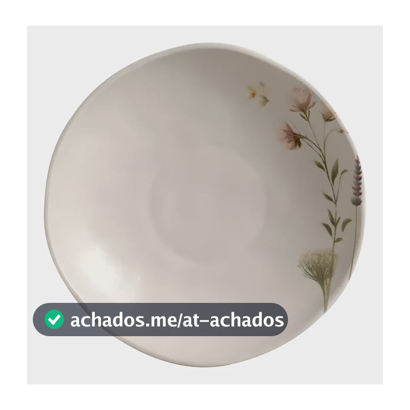 JOGO C/ 6 PRATOS FUNDO ORGÂNICO LAVANDA Ø21,2CM 600ML PORTO BRASIL