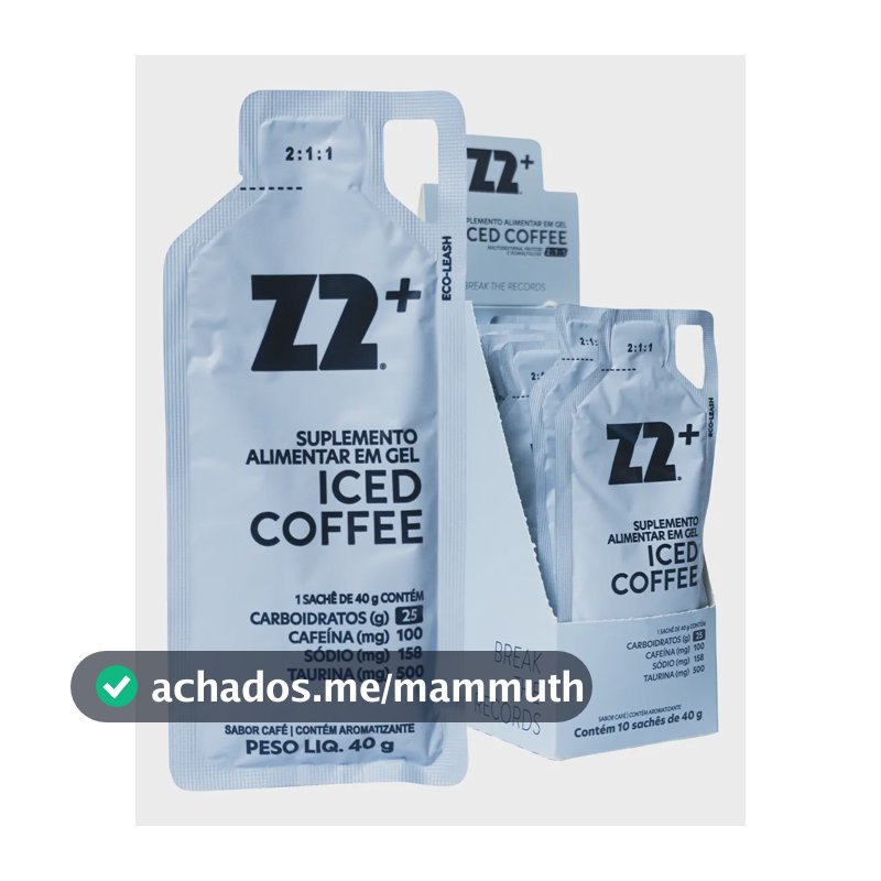 Suplemento em gel Z2 Performance Energy + Iced Coffee Carboidratos sabor Café gelado x 40g 10 un