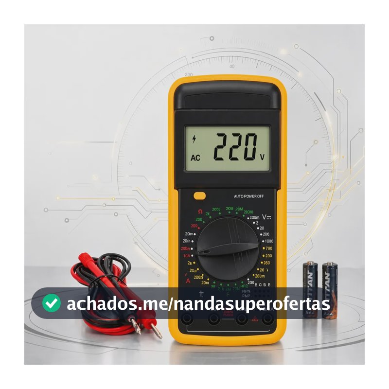 Multímetro Digital Capacímetro Profissional Portátil