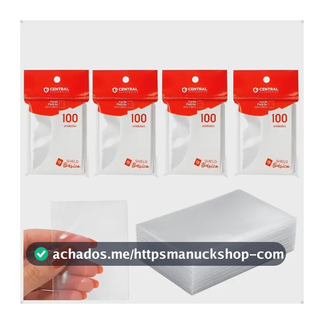 Central Shield Básico 400 Sleeves 65x90mm Pokémon Tcg Magic Pokémon Tcg