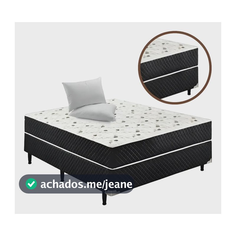 Cama Box Casal Ortopédica para Coluna Firme com Densidade 28 e Antiacáros