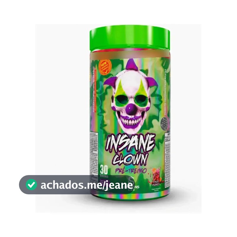 Pré Treino Insane Clown 210g Demons Lab Pra Energia E Foco Fruit Punch