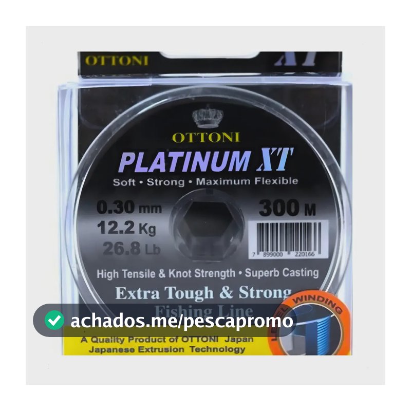 Linha Monofilamento Ottoni Platinum Xt 300m 0,30mm
