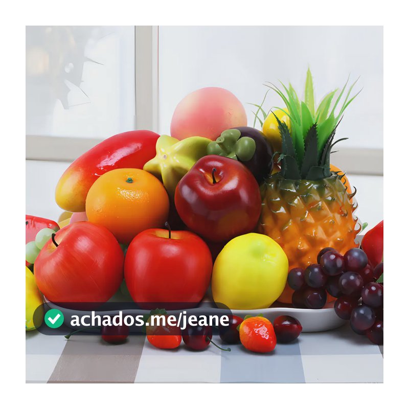 Kit 12 Frutas Realista Artificiais Textura Decorativa Cor Multicolorido