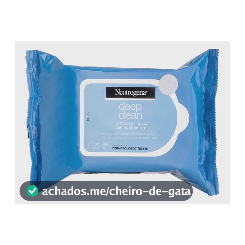 Lenço Demaquilante Neutrogena Deep Clean, 25 unidades