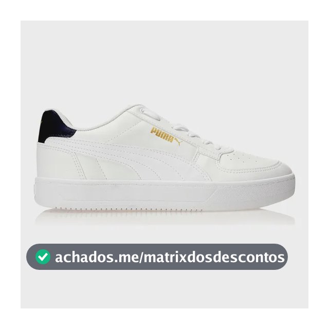 Tênis Masculino Caven 2.0 Puma Puma White-puma Navy-puma Team Gold Liso 40