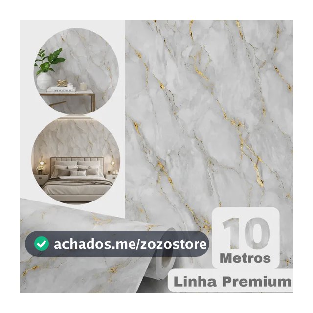 Papel De Parede Mármore Dourado Adesivo Lavável 10 Metros Dourado