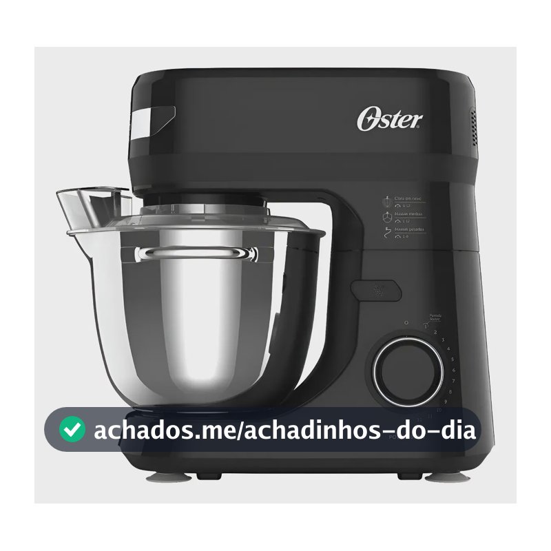 Batedeira Planetária Bowl Inox Iii Obat641 Oster Cor Preto Frequência 1