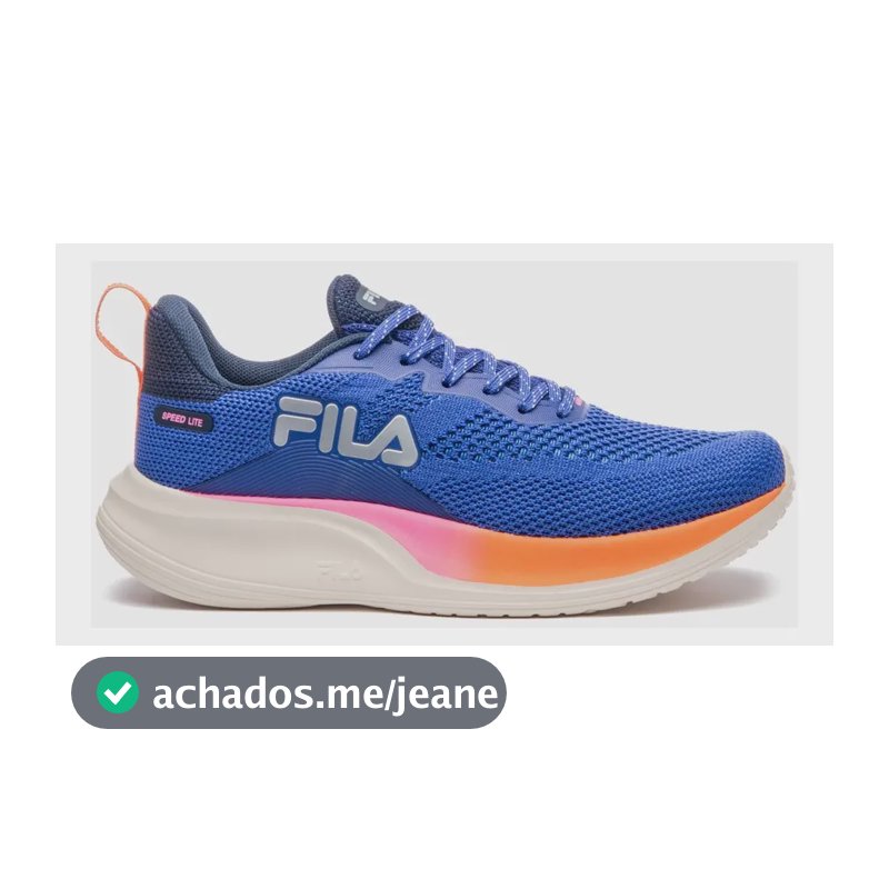 Tenis Feminino Speed Lite Fila Azul Royal/marinho/rosa Pink Liso 38 Br