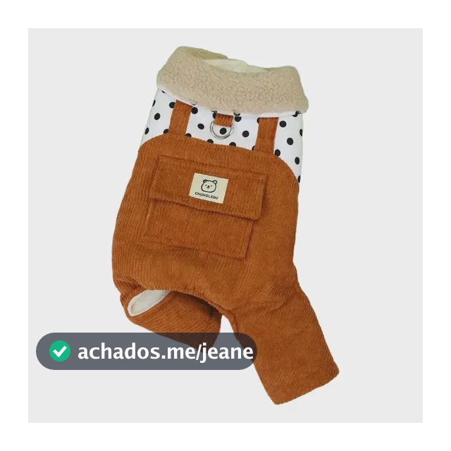 Macacão Pet 4 Pernas Algodão Inverno C24s