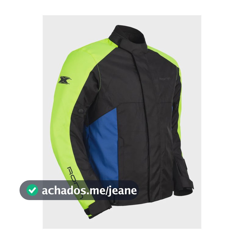 Jaqueta Texx Ronin Moto Masculina Impermeável Motociclista Verde E Azul 5g