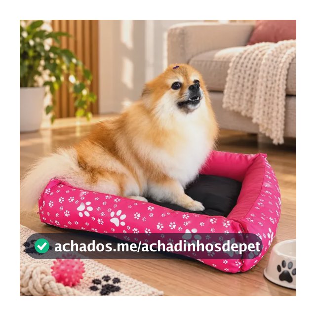 Cama Pet Impermeável Rosa/azul Pequena 45x45cm Cães E Gatos