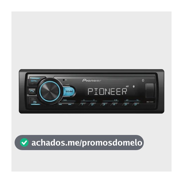 Rádio Pionner Mvh-145br Mp3 Player Som Automotivo Usb Bt