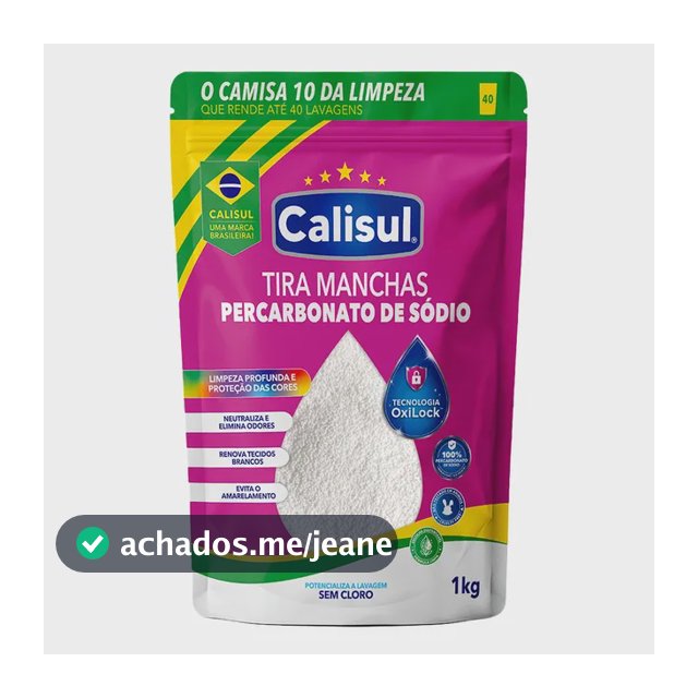 Tira Manchas Percarbonato Calisul Brancas E Coloridas - 1kg