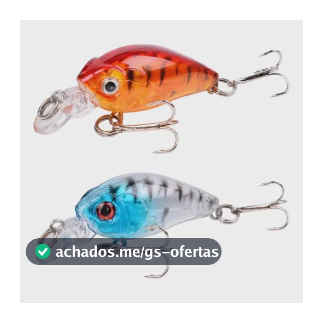Isca Artificial Crankbait Kit Com 2 Pçs  Mini 4,5cm 3,5g Cor. Aleatória