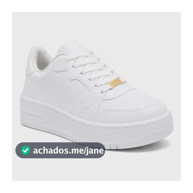 Tênis Original Feminino Vizzano Casual Com Solado Ultra Leve Branco 34 Br