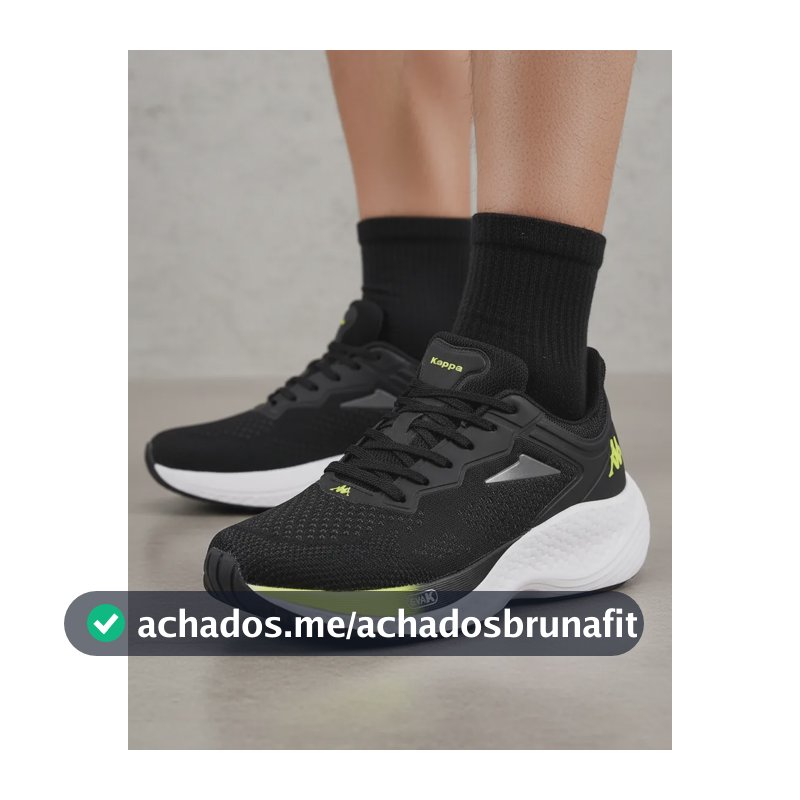 Tênis Kappa Pulse Evo Masculino Feminino Preto-amarelo Limão 41