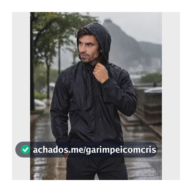 Jaqueta Corta Vento Masculina Impermeável Capuz Zíper Bolso Preto G Liso