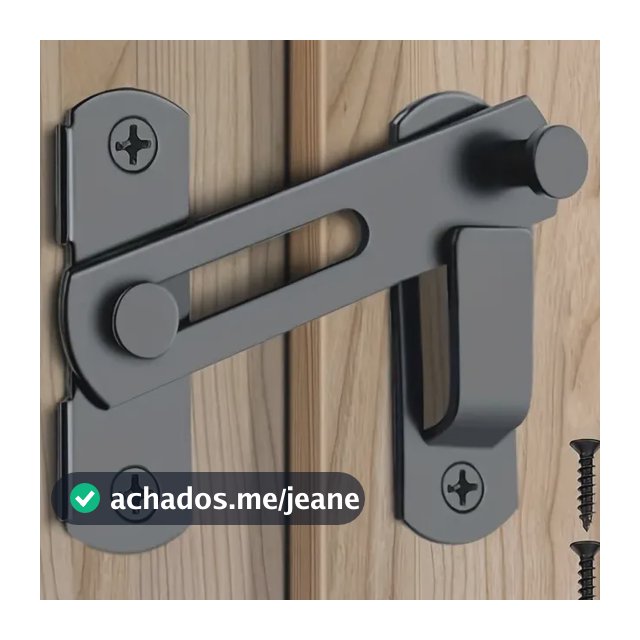 Trava De Segurança Para Porta Com Fecho Deslizante Preto