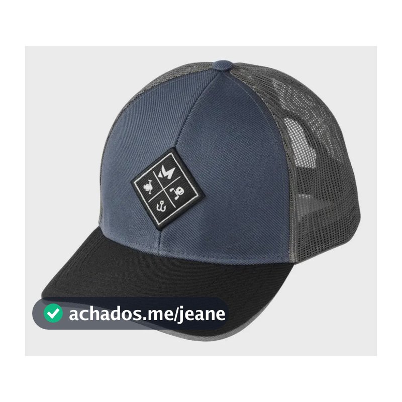 Marine Cap Elements Trucker Type Fishing Sport Protection, cor: preto, tamanho único