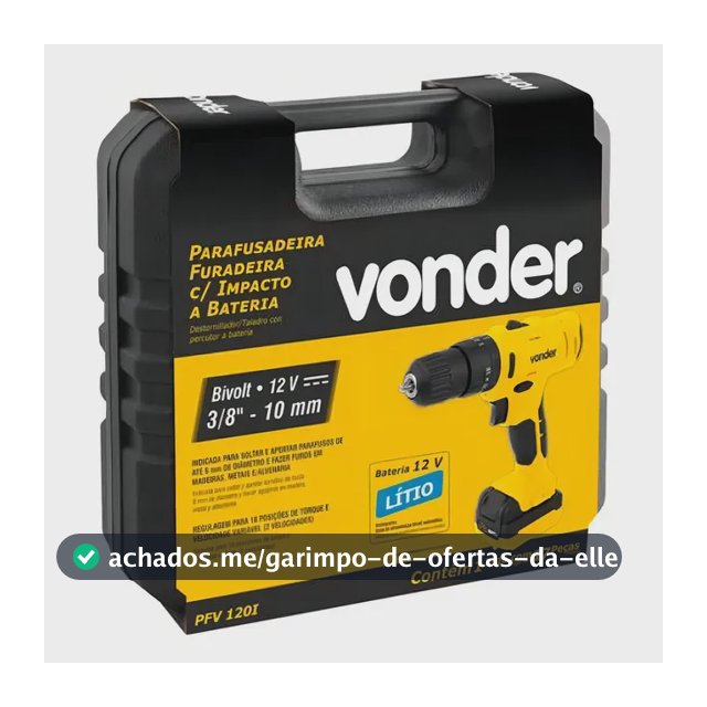 Parafusadeira Furadeira Pfv120i De Impacto Vonder Cor Amarelo