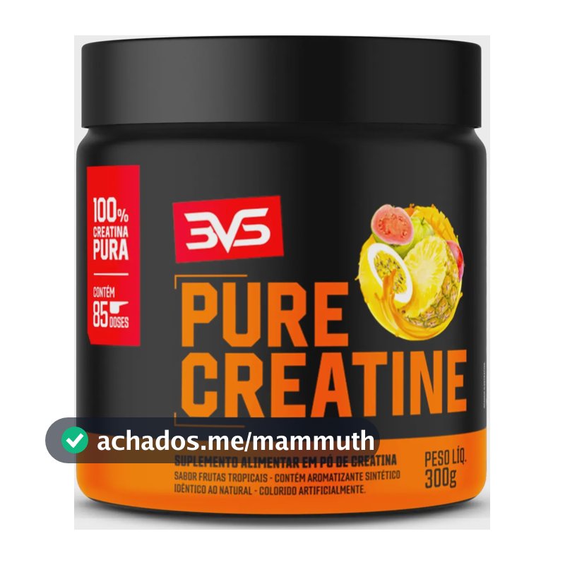 Creatina Monohidratada Sabor Frutas Tropicais - 300g - 3vs Nutrition