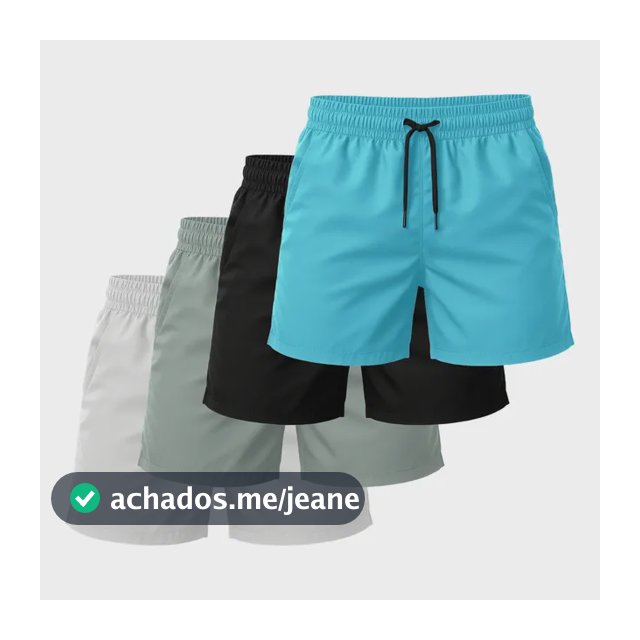 Kit 4 Shorts Masculinos Tactel Leve Conforto Para Todo Dia