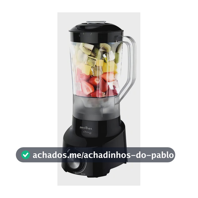 Liquidificador Diamante 800 Pt Britânia 4 Velocidades Cor Preto