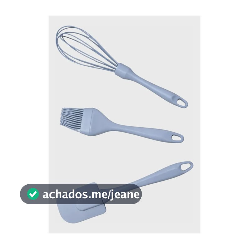 Kit 3 Itens De Silicone Pincel Espátula Culinário Aleatório