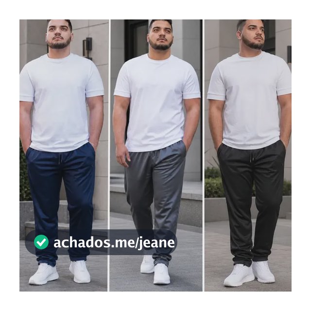 Kit 3 Calças Plus Size Helanca Esportiva Tamanhos Grande