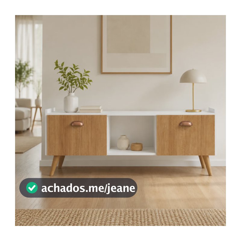 Aparador Moderno 2 Portas Lua Com Opção Suspensa E De Chão Branco