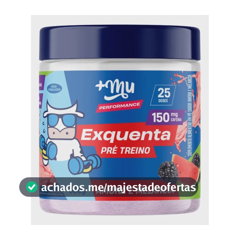 Suplemento em pó +Mu Performance Pré treino Exquenta sabor Amora E Melancia x 500g