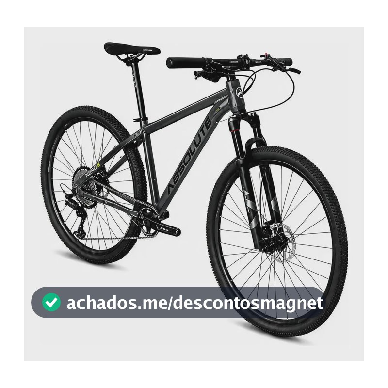 Bicicleta Absolute Nero 6 Comp Shimano Deore Freio Mt200 12v Cinza/preto 19