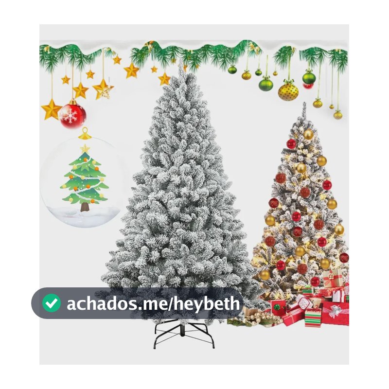 Árvore De Natal Cor Nevada 1,2m 300 Galhos Premium Pinheiro Cor Nevada
