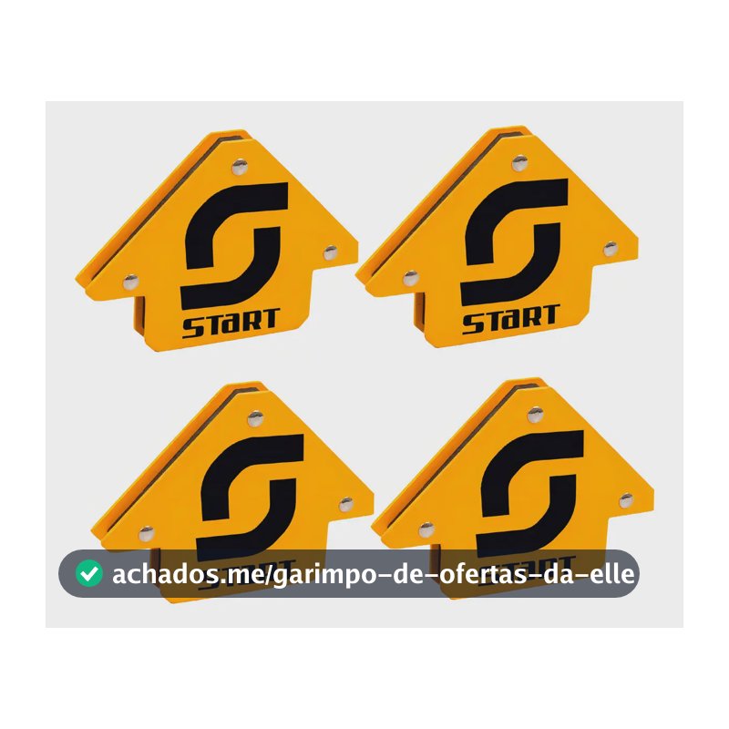 Esquadro Magnético Para Soldador 12 Kg Kit 4 Peças Start